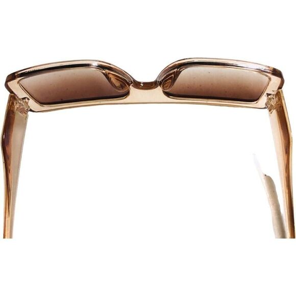 Square Champagne Oversized Sunglasses - Picture 10 of 10